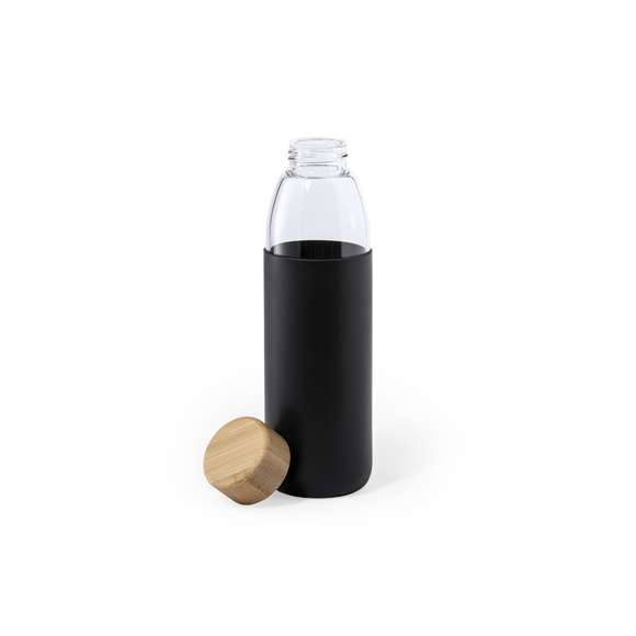 Bidón de línea nature de 540ml de capacidad. Fabricado con cuerpo de cristal y tapón a rosca de bambú. Incluye funda de silicona y viene presentado en caja individual de atractivo diseño.
Este artículo sólo puede imprimirse en 1 color (blanco/negro).