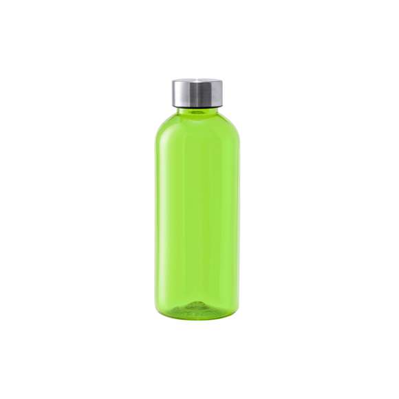 Bidón de 600ml de capacidad. Libre de BPA, con cuerpo fabricado en tritán transparente y de alta resistencia al calor. Tapón a rosca en acero inox. Disponible en variada gama de colores.