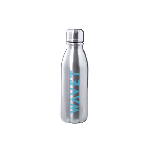 Bidón de aluminio de 550ml de capacidad. Fabricado en resistente aluminio libre de BPA. Disponible en variada gama de colores. Presentado individualmente en una atractiva caja de diseño.
