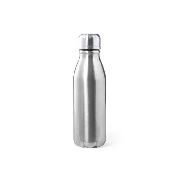 Bidón de aluminio de 550ml de capacidad. Fabricado en resistente aluminio libre de BPA. Disponible en variada gama de colores. Presentado individualmente en una atractiva caja de diseño.
