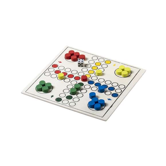 Set de juegos de línea nature. Incluye ajedrez, parchís y damas. Set presentado en estuche de madera con doble tablero de apertura deslizante.