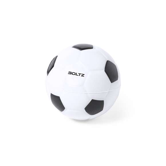 Pelota antiestrés con diseño fútbol y suave cuerpo en PU.