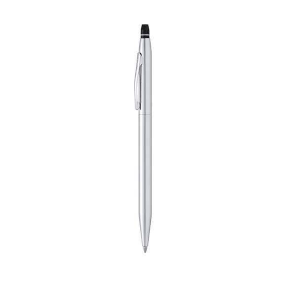 Bolígrafo de Cross modelo Classik Click, que combina la silueta más icónica de Cross con un mecanismo clic rápido y retráctil y un cuerpo metálico en suave acabado. De cartucho jumbo y en tinta negra. Presentado en elegante estuche individual de color negro con logotipo de la marca, e interior en suave antelina a juego.