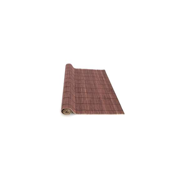 Salvamantel plegable de diseño rectangular en madera de bambú de variados colores. Con refuerzos en resistente hilo.