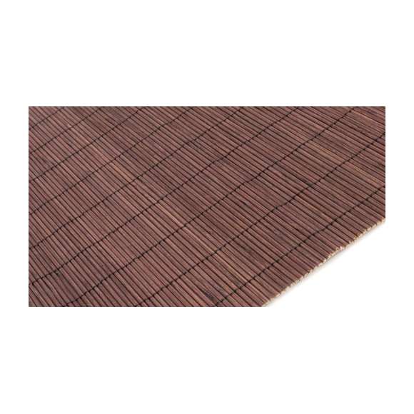 Salvamantel plegable de diseño rectangular en madera de bambú de variados colores. Con refuerzos en resistente hilo.