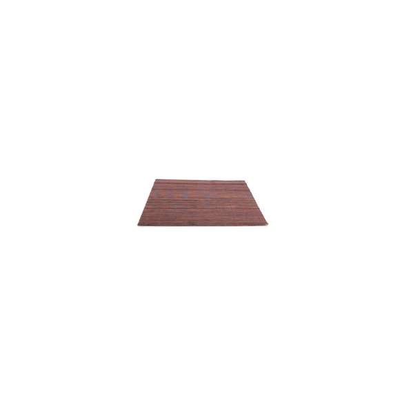 Salvamantel plegable de diseño rectangular en madera de bambú de variados colores. Con refuerzos en resistente hilo.