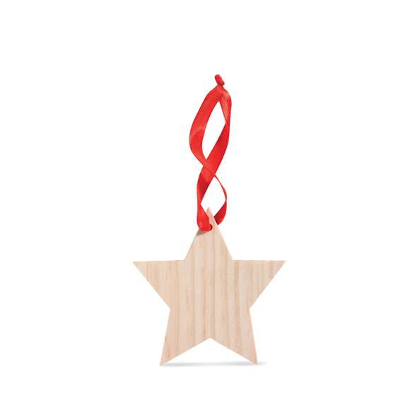 Estrella de madera colgante