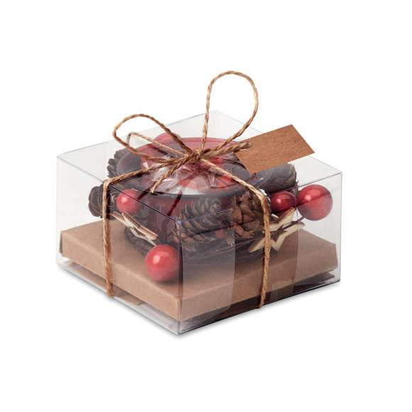 Portavelas navideño