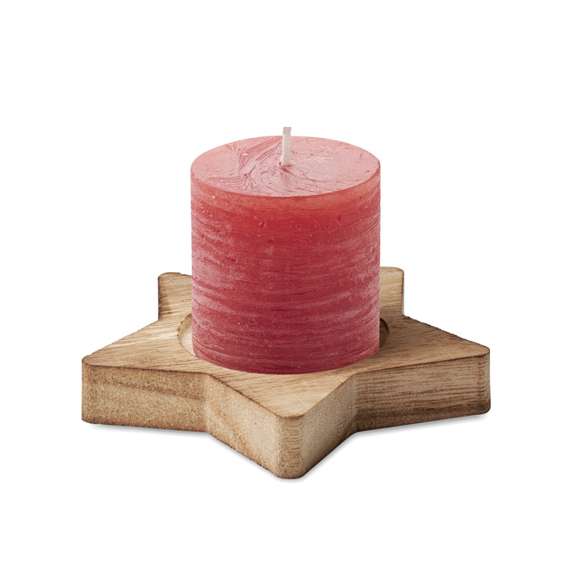 Porta velas madera