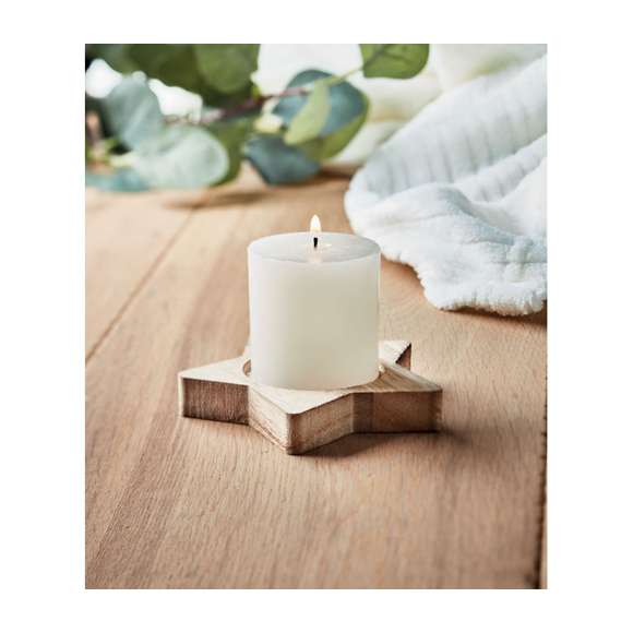 Porta velas madera