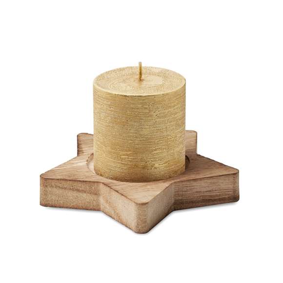 Porta velas madera