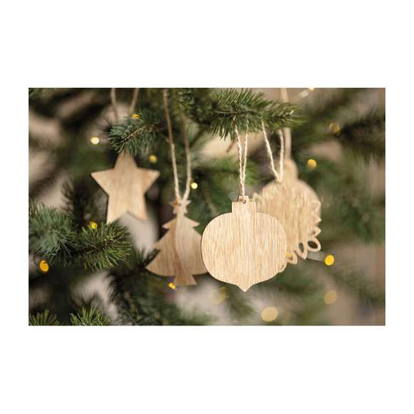Adornos navideños de madera