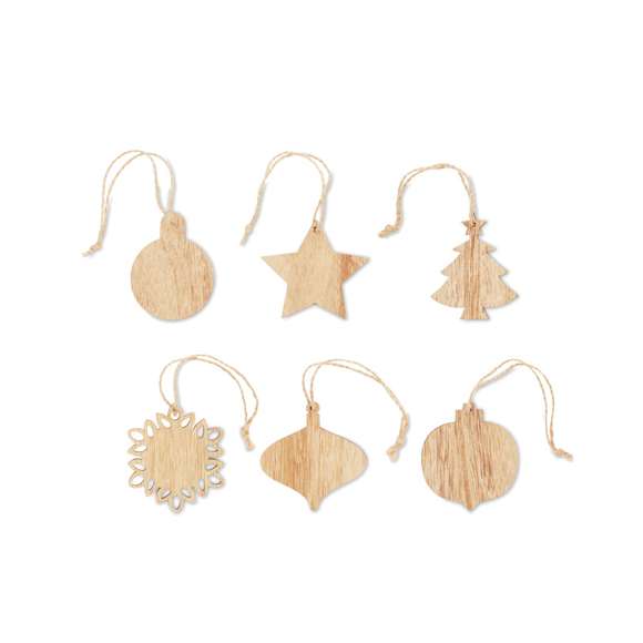 Adornos navideños de madera