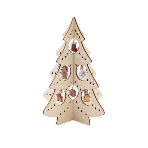 Decoración madera árbol Navidad