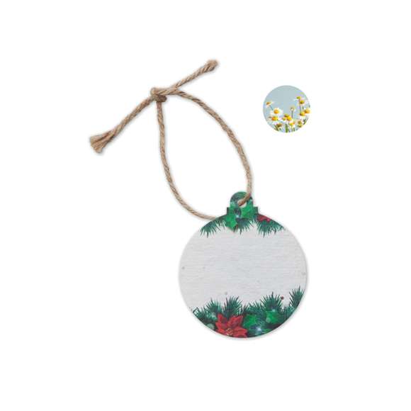 Adorno navideño papel semillas