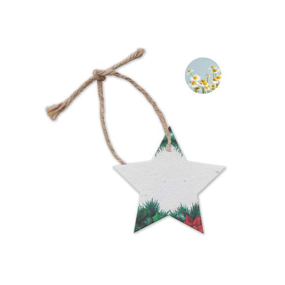Adorno navideño papel semillas