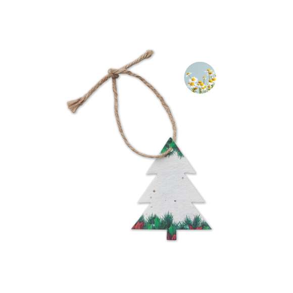 Adorno navideño papel semillas