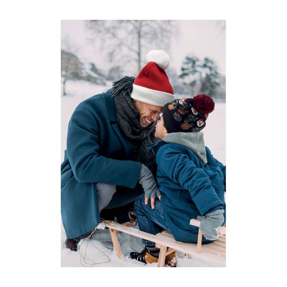 Gorro de punto navideño