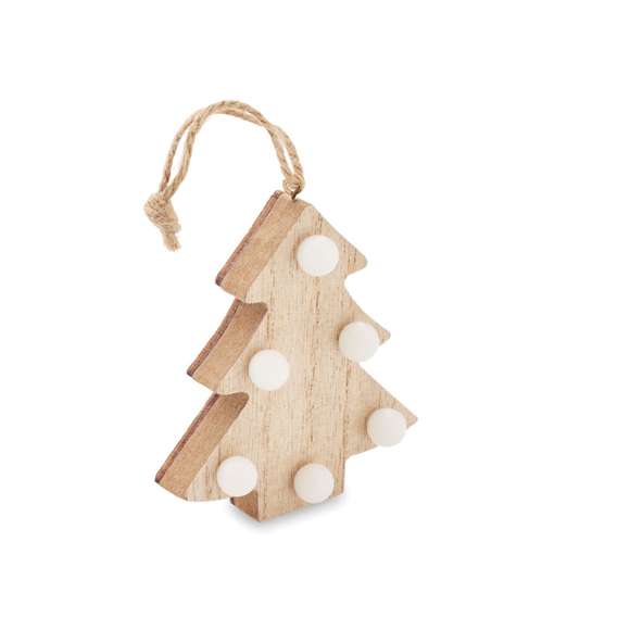 Árbol de madera con luces