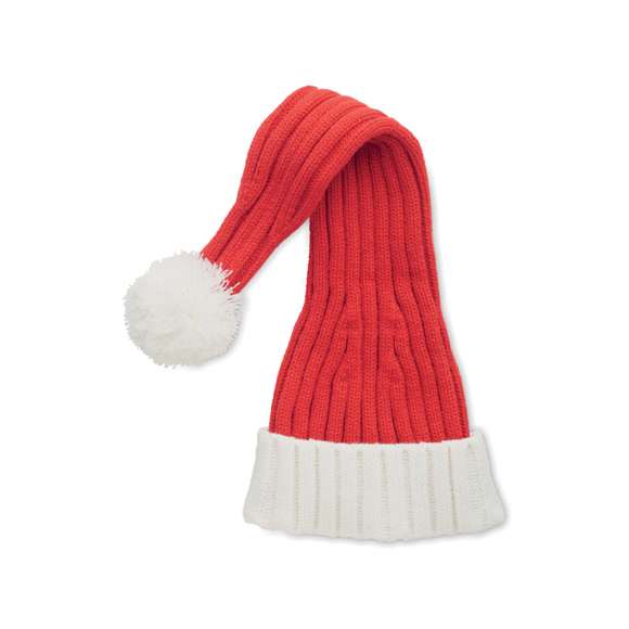 Gorro largo de punto navideño