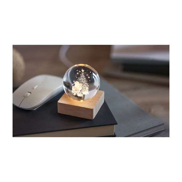 Bola de cristal LED navideña