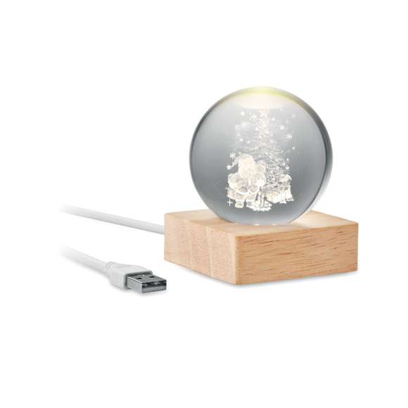 Bola de cristal LED navideña