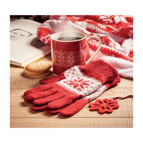 Juego guantes y taza