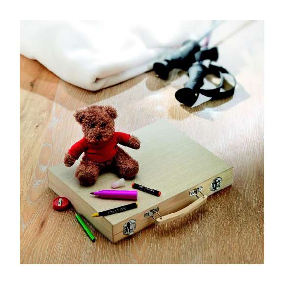 Set pinturas en caja de madera