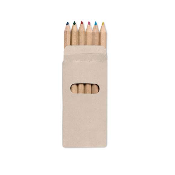 6 lápices de colores en caja