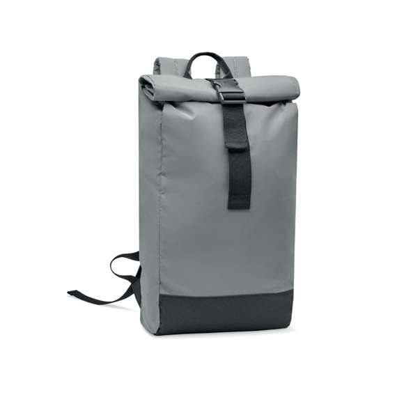 <p><span style="color: rgb(119,119,119);background-color: rgb(255,255,255);font-size: 13px;font-family: Open Sans", Arial, sans-serif;">Mochila cierre roll top para portátil de 15'' en poliéster de 190T altamente reflectante. Lado interior adicional con cierre de gancho y bucle.</span>&nbsp;</p>