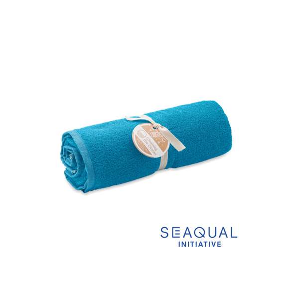 <p><span style="color: rgb(119,119,119);background-color: rgb(255,255,255);font-size: 13px;font-family: Open Sans", Arial, sans-serif;">Toalla de baño o playa de jacquard ecológico de tejidos reciclados. 70% algodón reciclado y 30% oliéster reciclado SEAQUAL®. 500 gr/m².</span>&nbsp;</p>