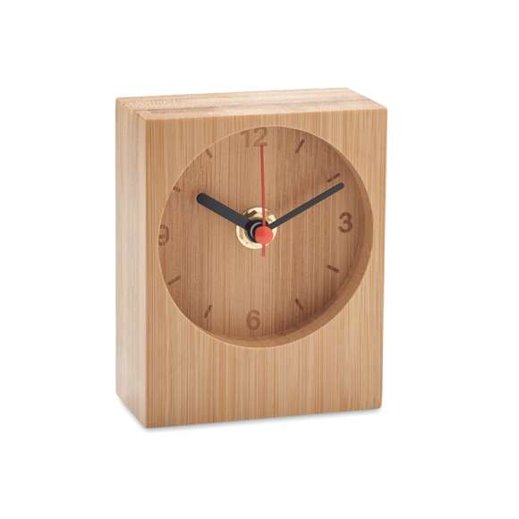 Reloj de sobremesa de bambú