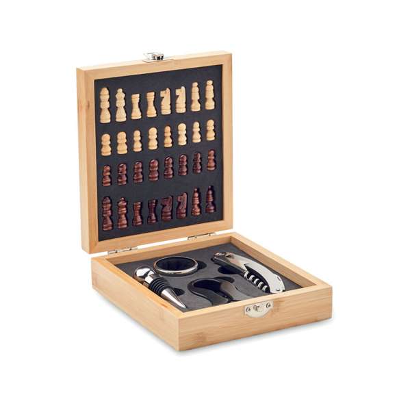 Tablero ajedrez juego de vino