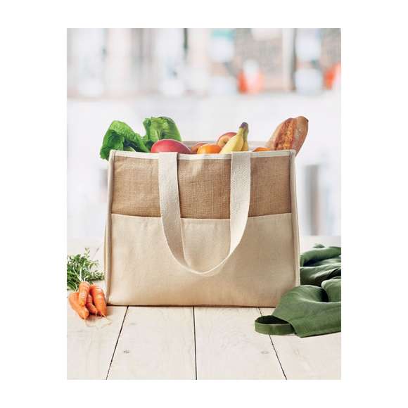 Bolsa nevera canvas y yute