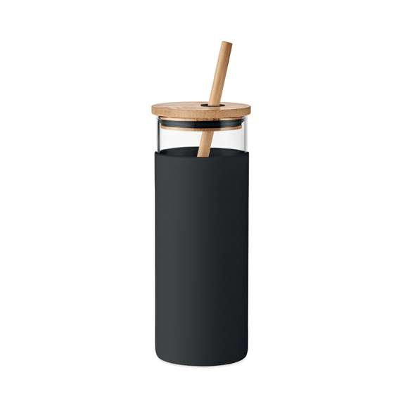Vaso de 450 ml con tapa bambú