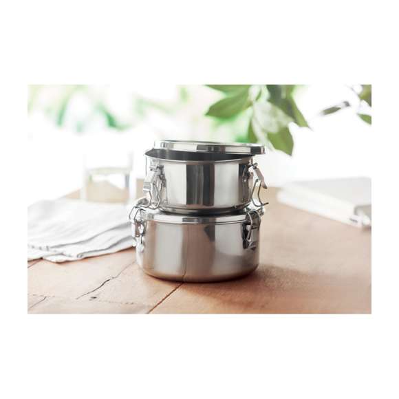 Set fiambreras de acero inox.