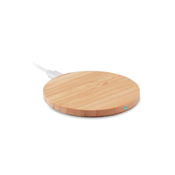 Cargador inalámbrico de bambú
