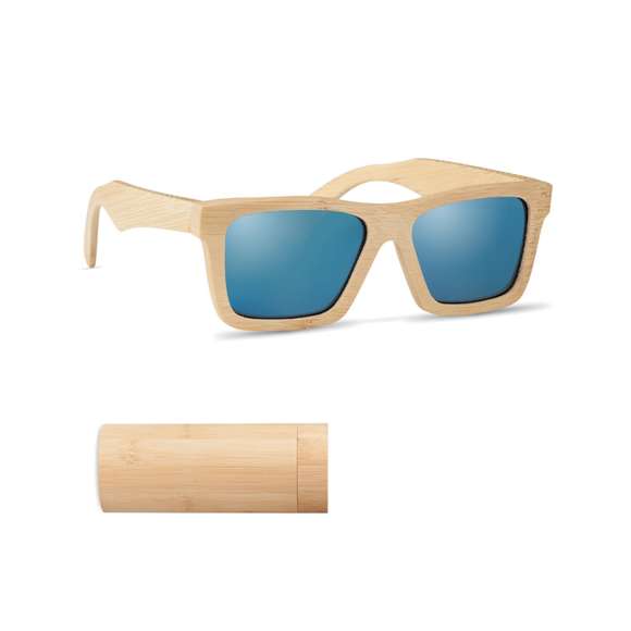 Gafas de sol y estuche bambú