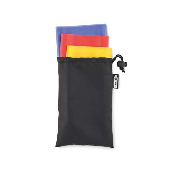 <p><span style="color: rgb(119,119,119);background-color: rgb(255,255,255);font-size: 13px;font-family: Open Sans", Arial, sans-serif;">Set de 3 bandas de fitness de TPE presentado en bolsa de poliéster RPET. Todaslas bandas de fitness tienen una fuerza diferente para un entrenamiento óptimo.</span>&nbsp;</p>
