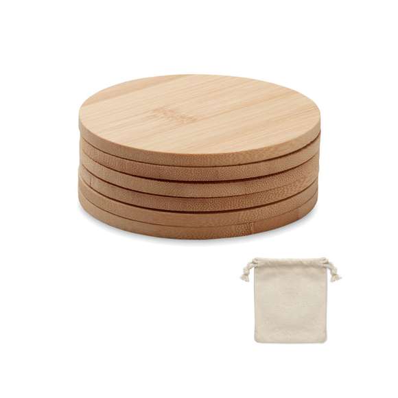 Juego de 6 posavasos de bambú