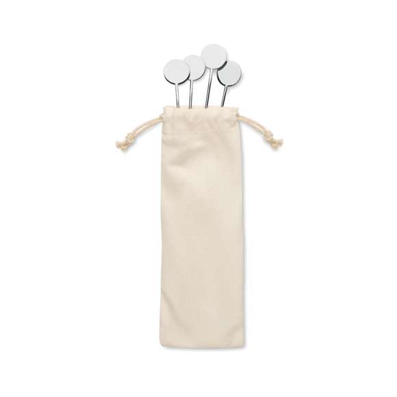 Set agitadores de acero inox.