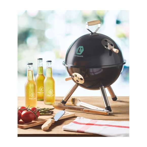 Pinzas barbacoa de acero inox.