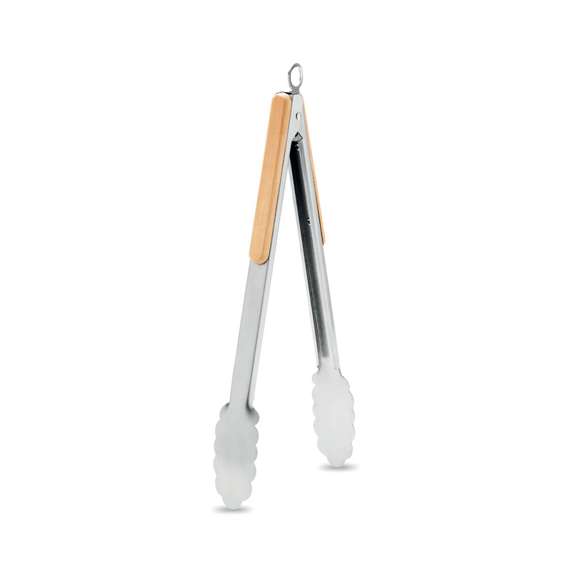 Pinzas barbacoa de acero inox.