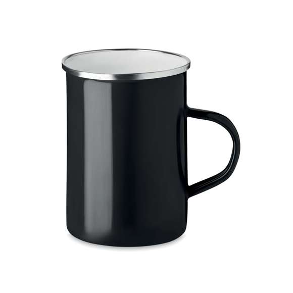 Taza metal con capa de esmalte