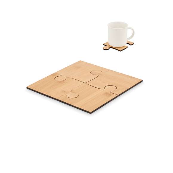 Set de 4 posavasos tipo puzle