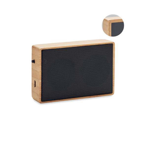 Altavoz inalámbric solar bambú