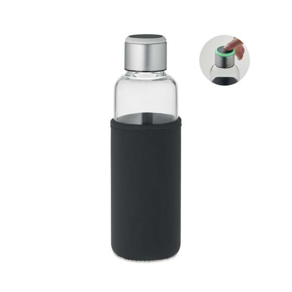 Botella de vidrio con sensor