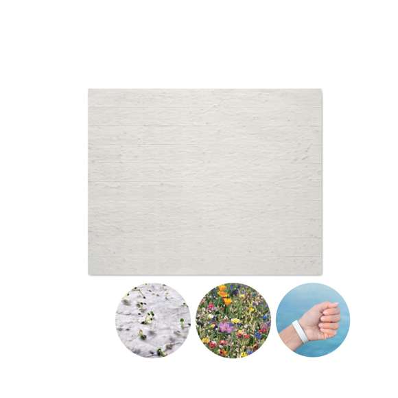 Pulsera de papel con semillas