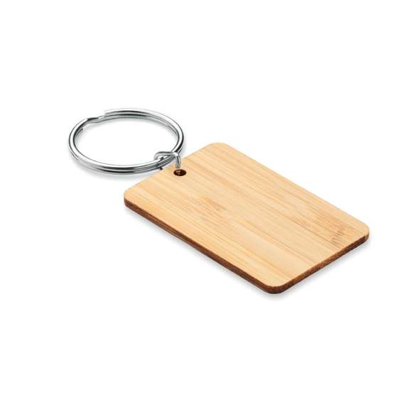 Llavero rectangular de bambú
