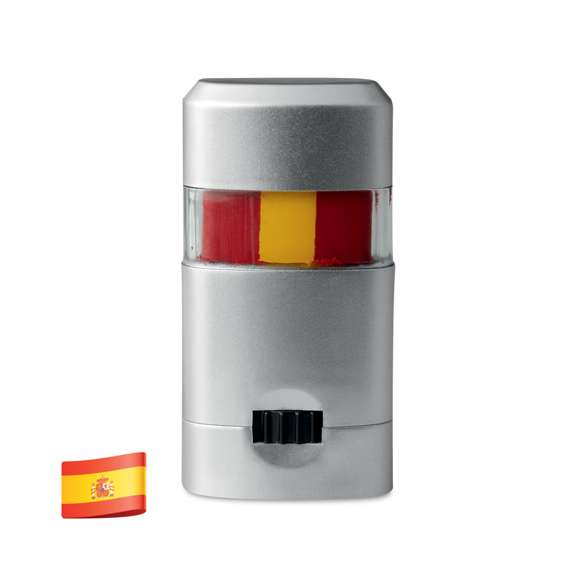 <p><span style="color: rgb(119,119,119);background-color: rgb(255,255,255);font-size: 13px;font-family: Open Sans", Arial, sans-serif;">Pinturas de diferentes banderas en caja plateada y transparente.</span>&nbsp;</p>